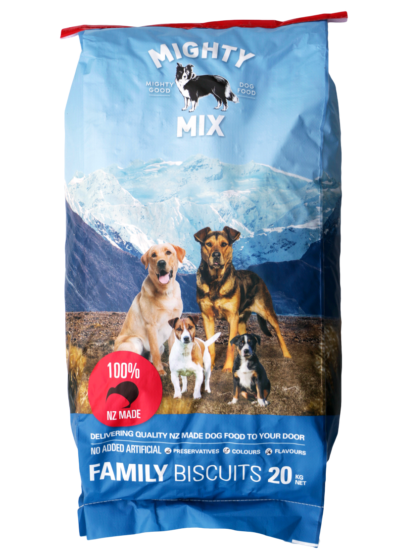 Mighty Mix Dog Food Mighty Mix Family Biscuits NZMade Dog Biscuits